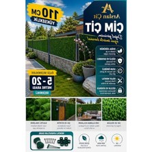 Die Grup Örgülü Yeşil Çim Çit Bahçe Teli, 110 cm x 10 mt Uzunluğunda Dayanıklı Yapı