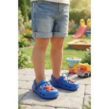 Luni Home Saks Mavi Ayıcıklı Kreş Sahil Plaj Havuz Terliği Unisex Çocuk Terlik & Sandalet