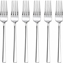 Odea Yemek Çatalı, 6'li Premium Kalite Paslanmaz Çelik Çatal Set 20 cm