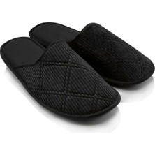 Luni Home Comfort Unisex Siyah Ev Terliği Rahat Hediyelik Çeyizlik Misafir Terliği