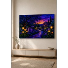 Akşam Bahçesi — 30×40 cm — Çerçevesiz Cam Tablo