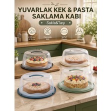Mapple Home Kapaklı Kek ve Pasta Fanusu – Şeffaf Kapaklı, Kulplu Servis ve Saklama Kabı 33 cm