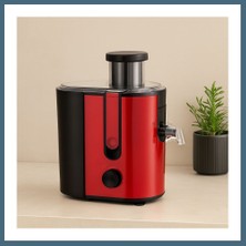 Bezos 600W Katı Meyve Sıkacağı - 65MM Geniş Ağız, Çelik Filtre (Kırmızı) Agc