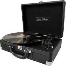 Record Master Retro Pikap T310CH - Siyah - Universal İğneli Şarjlı Bluetooth Özellikli