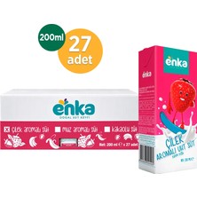 Enka Süt Enka Gurme Çilek Aromalı Uht Süt 200 ml x 27 Li Paket