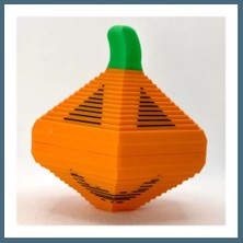 Bezos 3D Baskı Balkabağı Altıgen Fidget Çift Taraflı Cadılar Bayramı Stres Oyuncağı Turuncu Yeşil Agc