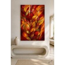 Güz Yaprakları — 30×40 cm — Çerçevesiz Cam Tablo