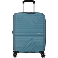 American Tourister Mavi Çekçekli Sert Valiz Flytwıst-Spınner 55/20 Tsa Exp