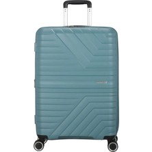 American Tourister Mavi Çekçekli Sert Valiz Flytwıst-Spınner 67/24 Tsa Exp