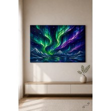 Kuzey Işıkları — 30×40 cm — Çerçevesiz Cam Tablo
