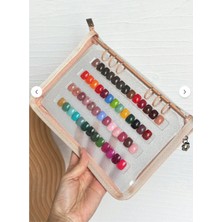 Zerzembe A5 6 Delikli Klasör, Şeffaf Simli Ajanda Kılıfı A5 - 6 Halkalı Rose Gold - Fermuarlı Binder Cover - Boş Ajanda
