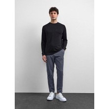 Back And Bond Siyah Erkek Bisiklet Yaka Regular Fit Sweatshirt B35W12033