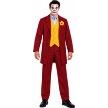 Kostüm Sarayı Yetişkin Joker Kostümü Bordo