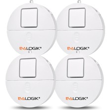 Tr Modern Ultra Ince Pencere Alarmı, Yüksek Sesli, 120 Db Alarm ve Titreşim Sensörlü, Neredeyse