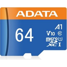 Adata Premier 64GB 100MB/S CLASS10 A1 Adaptörlü Microsdxc Hafıza Kartı