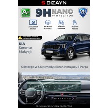 S-Dizayn Kia Sorento Makyajlı 12.3 Inç 9h Nano Gösterge ve Multimedya Ekran Koruyucu 1 Parça (Parlak) 2023 Üzeri A+ Kalite