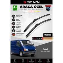 S-Dizayn Ford Transit Mk3 Ön Cam Silecek Seti 1986-2000 Premium Araca Özel 55-55 cm A+ Kalite