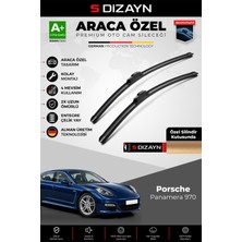 S-Dizayn Porsche Panamera 970 Ön Cam Silecek Seti 2013-2016 Premium Araca Özel 65-48 cm A+ Kalite