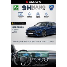 S-Dizayn Mercedes A Serisi W177 10.25 Inç 9h Nano Gösterge ve Multimedya Ekran Koruyucu 1 Parça (Parlak) 2018 Üzeri A+ Kalite