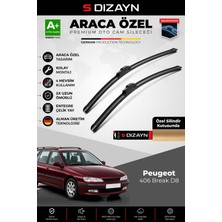S-Dizayn Peugeot 406 Break D8, D9, 8e/f Sw Ön Cam Silecek Seti 1996-2004 Premium Araca Özel 60-55 cm A+ Kalite