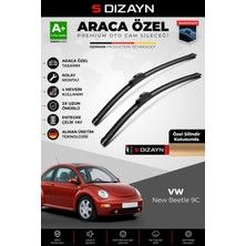 S-Dizayn Vw New Beetle 9c Ön Cam Silecek Seti 1998-2011 Premium Araca Özel 53-53 cm A+ Kalite