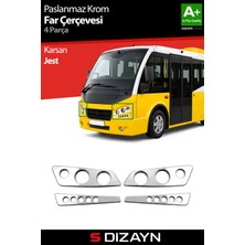 S-Dizayn Karsan Jest Krom Far Çerçevesi 4 Prç. 2017 Üzeri A+ Kalite