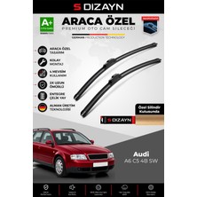 S-Dizayn Audi A6 C5 4b Sw Ön Cam Silecek Seti 1997-2001 Premium Araca Özel 55-53 cm A+ Kalite