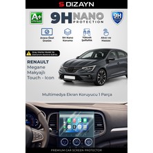 S-Dizayn Renault Megane Sedan Makyajlı Touch ve Icon 7 Inç 9h Nano Multimedya Ekran Koruyucu (Parlak) 2021 Üzeri A+ Kalite