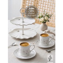 Fms Flora 6 Kişilik Kahve Fincan Takımı | 1215 | Porselen | 100 ml |