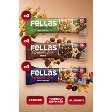 Fellas Granola Bar Protein Kaynağı (23 g) Karma Kutu (12 Adet)