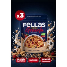 Fellas Protein Granola - Kırmızı Meyveler (270 g) - 3'lü Paket