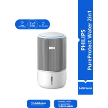 Philips 3400 Serisi Pureprotect Water 2in1 Hava Temizleyici Ve Nemlendirici, 78 m2'ye kadar Alan Temizleme, 650 ml/sa Nemlendirme, AC3420/10