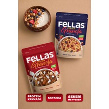 Fellas Protein Granola 2'li Mix Paket Hindistan Cevizi & Kakao ve Kırmızı Meyveli Katkısız