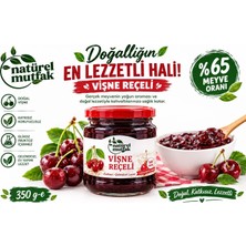 Natürel Mutfak Vişne Reçeli 350 gr Glikoz Fruktoz Içermez %65 Meyve