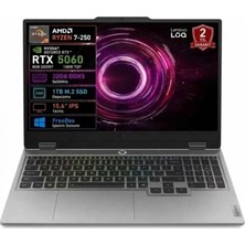 Lenovo Loq 83JG00BJTR Ryzen 7 250 32GB 1tb SSD 8gb RTX5060 100W 15.6 Fhd 144Hz Freedos