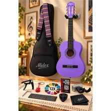 Midex CG-270PRP Mor Renk Klasik Gitar 4/4 Yetişkin Boy Sap Ayarlı Full Set