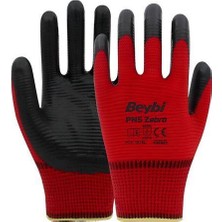 Caftra Beybi Pn5 Zebra Kırmızı Polyester Eldiven NO10