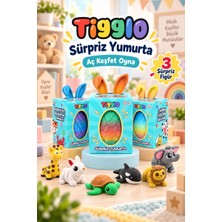 By Kidchen Tigglo Sürpriz Yumurta – 3 Farklı Hareketli Mini Hayvan Figürü İçeren Oyuncak Seti