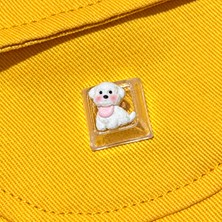 Silabor 1 Adet 3D Sevimli Köpek Figürlü Keycaps Klavye Tuş Başlığı – Mekanik Klavye Uyumlu Dekoratif Özel Tasarım-Pembe