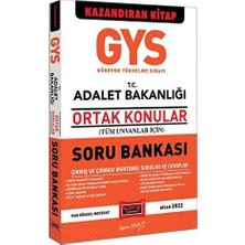 TeknoKapsül Gys T.c. Adalet Bakanlığı Tüm Ünvanlar Için Ortak Konular Soru Bankası