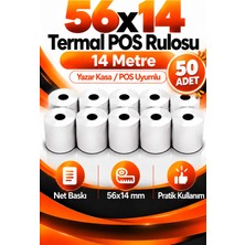 Cece Ambalaj Pos Rulosu 56 × 14 mm (Tam Metre) – Termal Rulo – 50 Adet