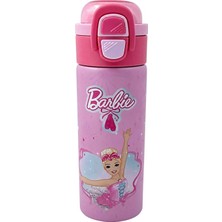 Barbie Pembe 600 ml Çelik Çocuk Matarası 3841