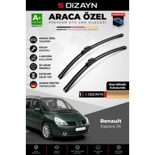 Drs Tuning S-Dizayn Renault Espace Jk Ön Cam Silecek Seti 2002-2014 Premium Araca Özel 75-70 cm A+ Kalite Aocs-