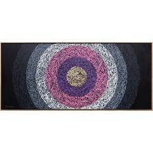 Simurg Sanatevi Meşk Esma-Ül Hüsna | Yağlı Boya Hat Tablo - Tuval Üzerine El Yapımı - 180 x 80 cm