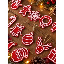 Printlabtr Yılbaşı Ağacı Süs SETI14 Parça -Christmas - Noel Süsleri