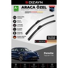 Drs Tuning S-Dizayn Porsche Taycan Y1A Ön Cam Silecek Seti 2020 Üzeri Premium Araca Özel 60-50 cm A+ Kalite Aoc