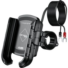 Nukrotech Mr Plus Usb-C Sarjli Klipsli Motosiklet Telefon Tutucu