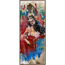 Simurg Sanatevi Hep Müzik Yağlı Boya Tablosu - Tuval Üzerine El Yapımı - 60 x 150 cm