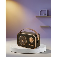 Helinaria Retro Radyo Bluetooth'lu Fm Destekli Taşınabilir Hoparlör