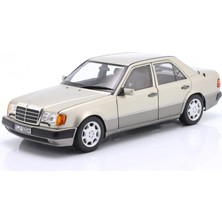 1:18 Ölçek Norev 1991 Mercedes Benz 500E W124 Smoke Silver Diecast Metal Minyatür Model Araba 25CM